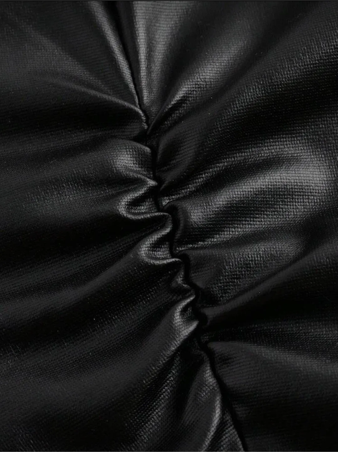 Black Ruched Leather Halter Top image indicator(6)