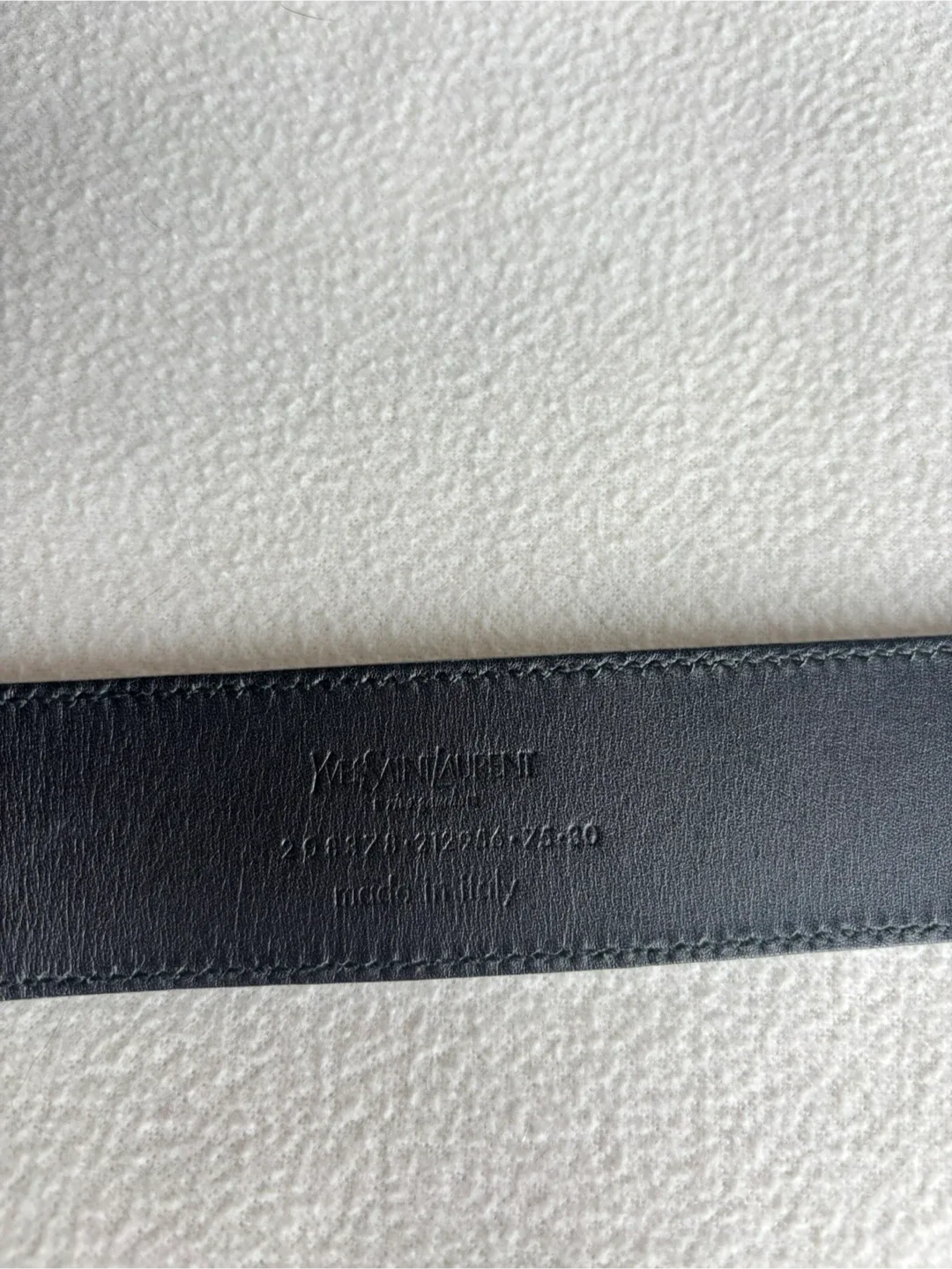 YSL Saint Laurent Grey Patent Leather Belt image indicator(2)