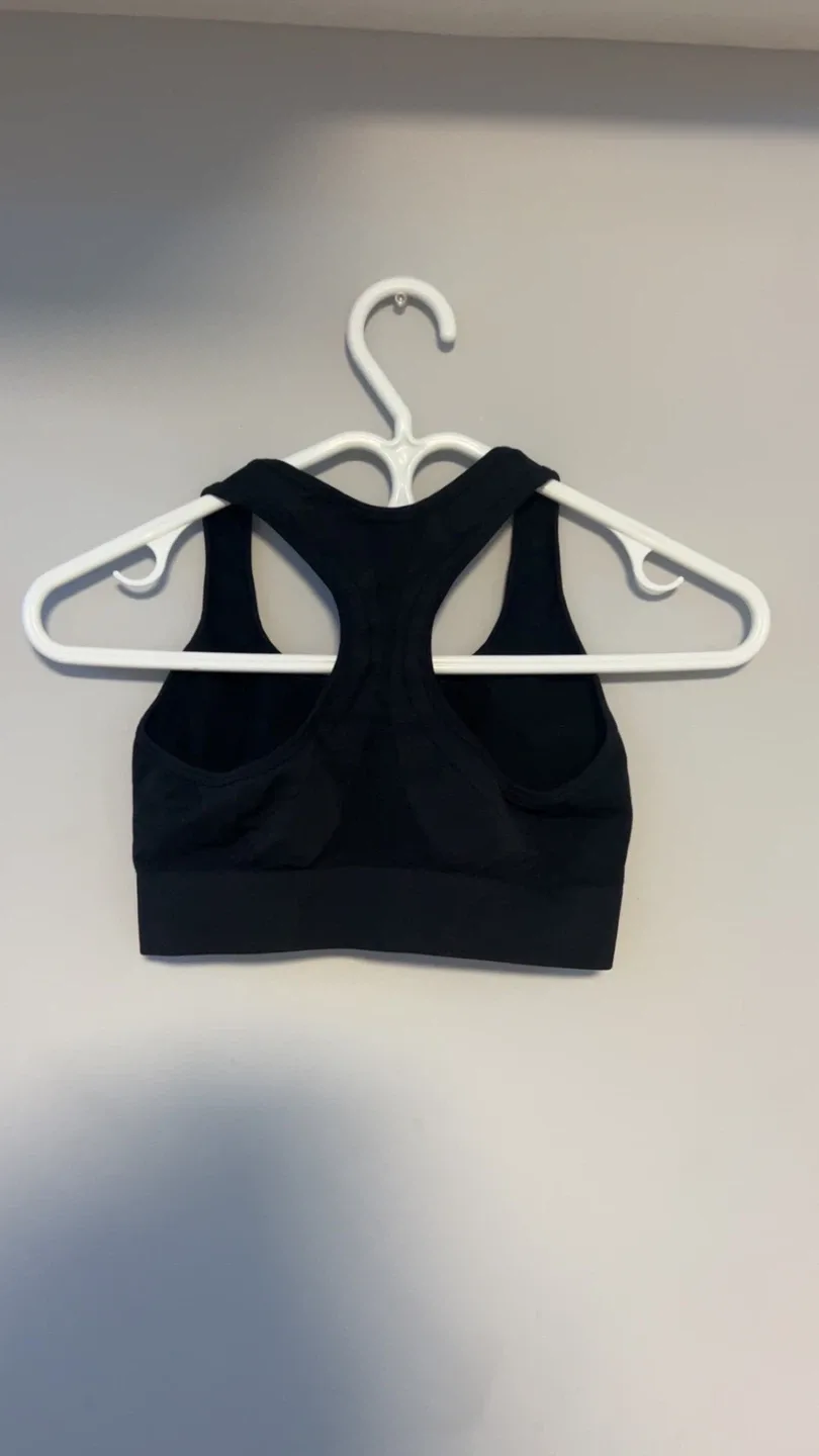 Black Seamless Sports Bra, Racerback image indicator(2)