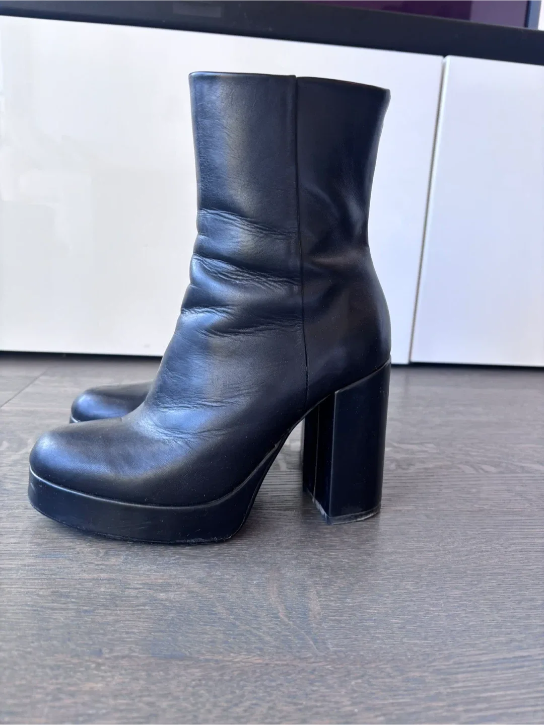 Zara Platform Ankle Boots, Size 36