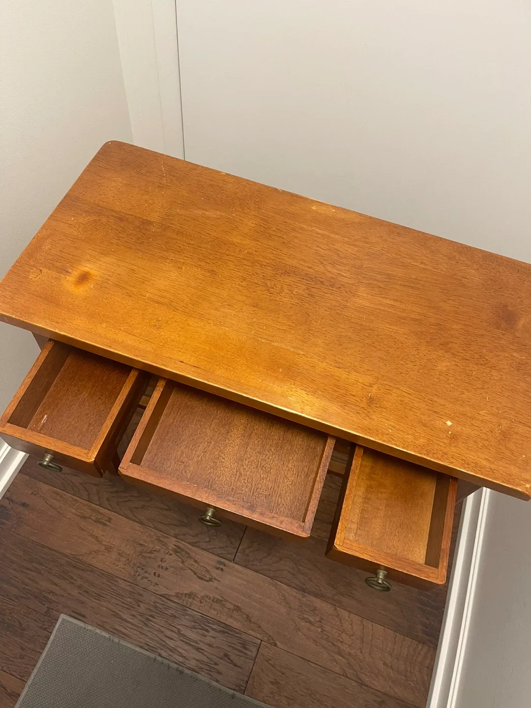 Rustic Vintage Wooden Console Table with 3 Drawers image indicator(2)