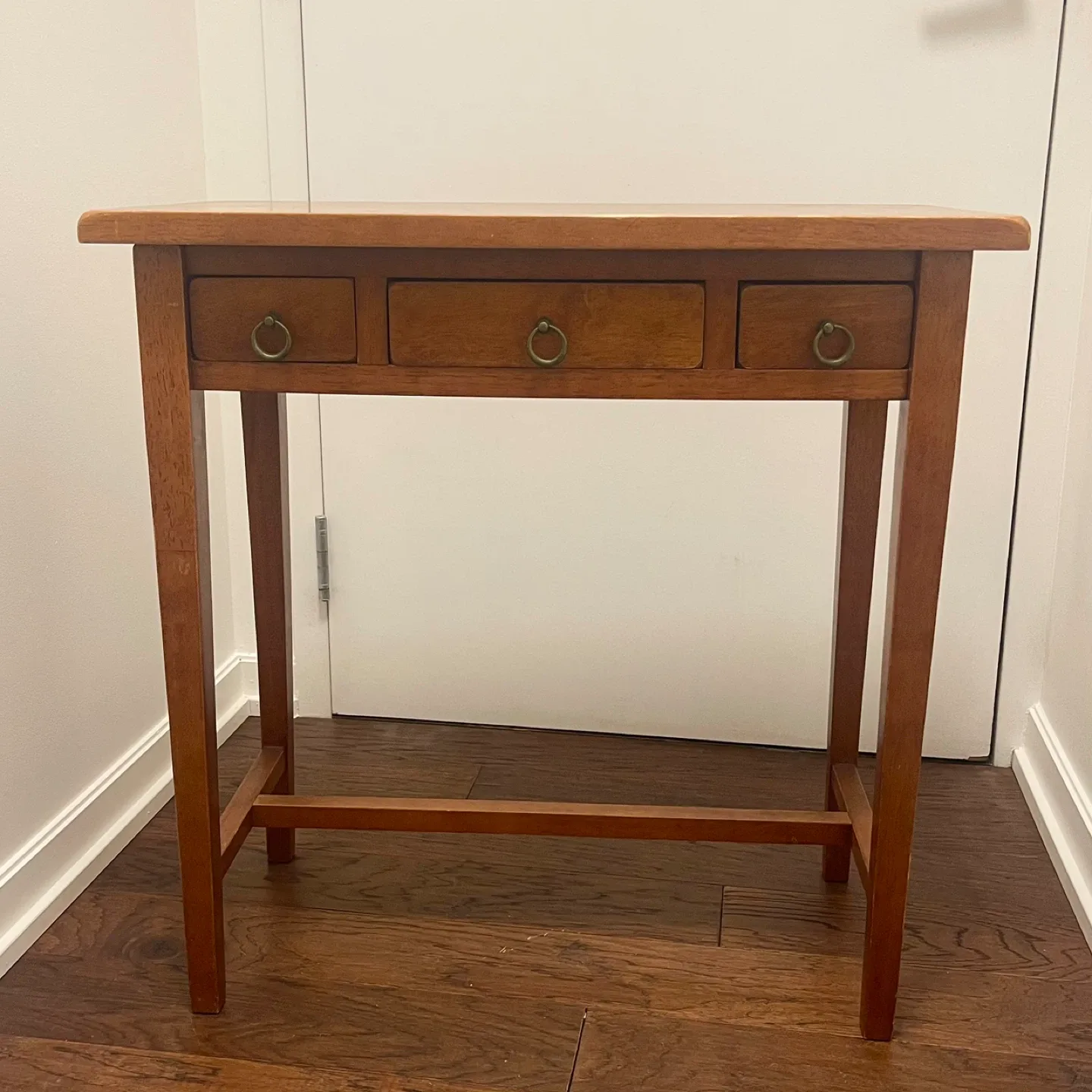 Rustic Vintage Wooden Console Table with 3 Drawers