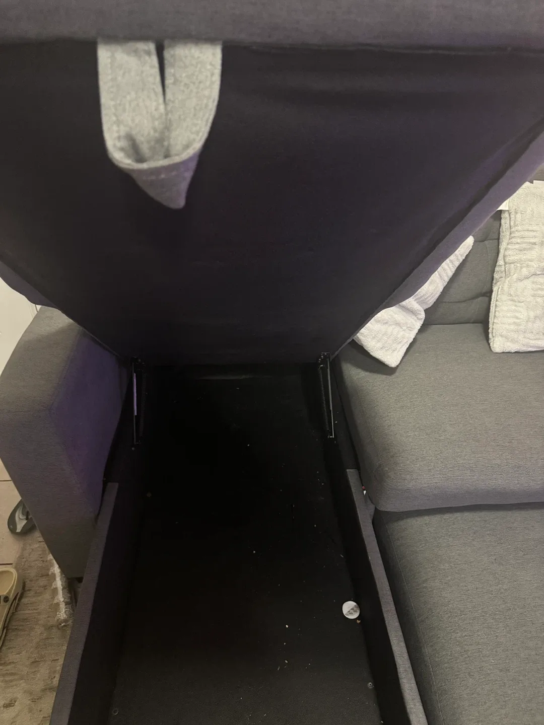 Grey Sectional Sofa with Storage image indicator(3)