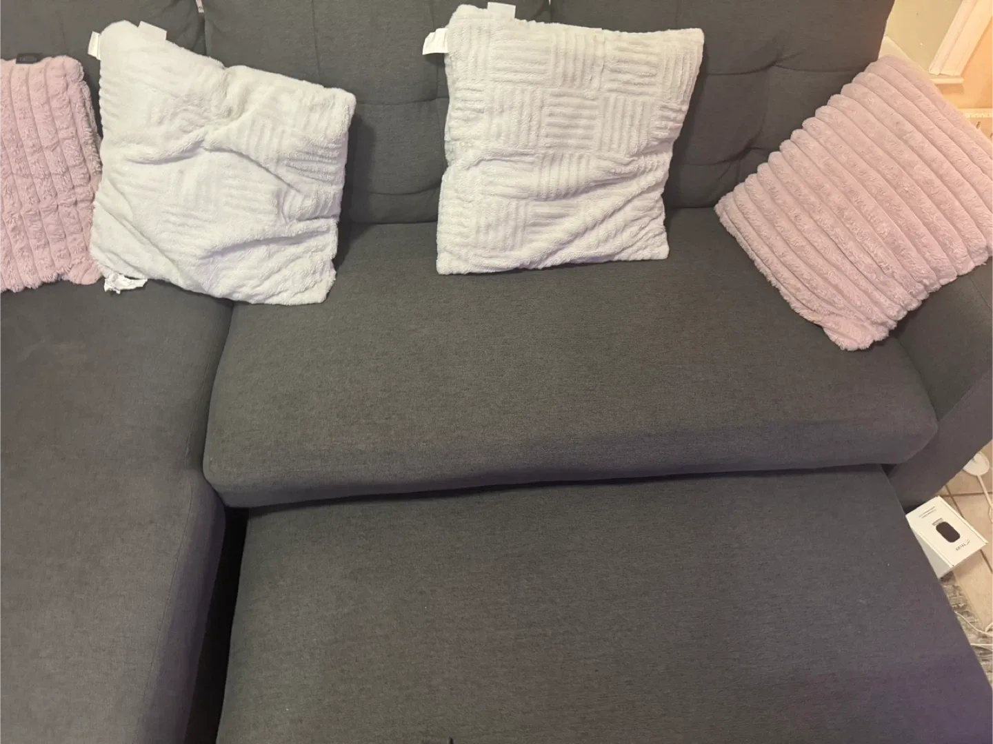 Grey Sectional Sofa with Storage image indicator(2)