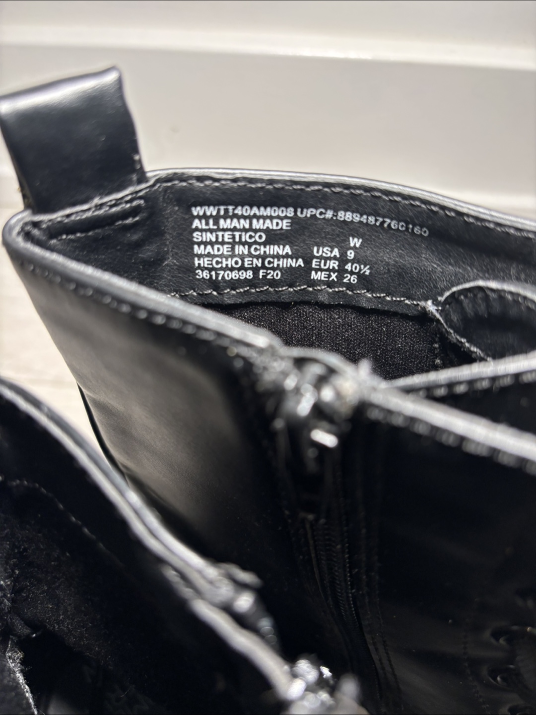 EDGY & COMFORTABLE: Black Faux Leather Combat Boots - photo 3
