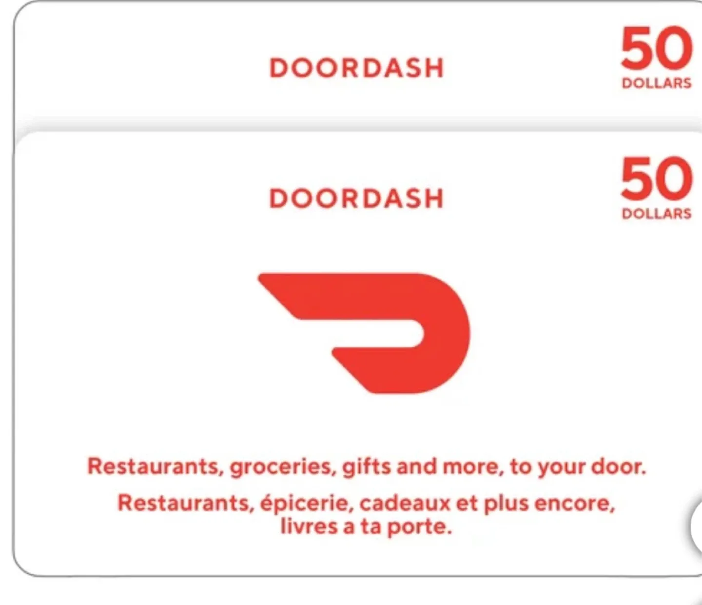 DoorDash $50 Giftcard thumbnail