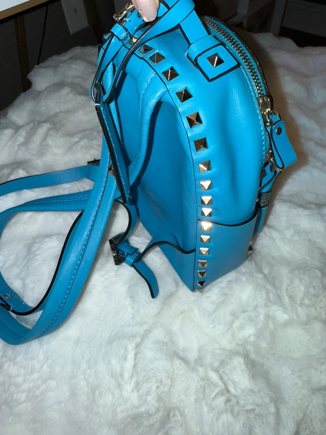 Valentino Garavani Blue Mini Backpack image indicator(6)