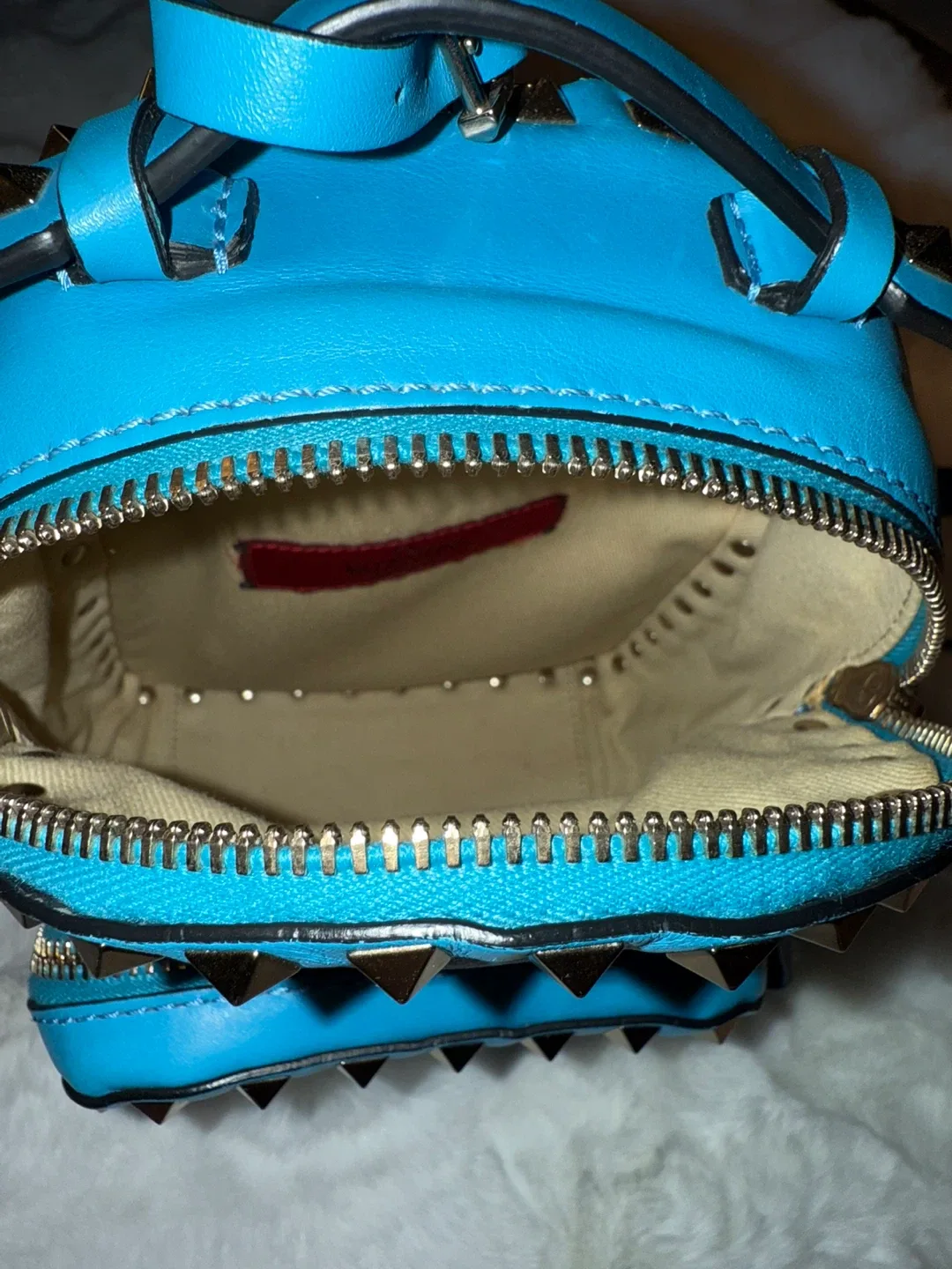 Valentino Garavani Blue Mini Backpack image indicator(8)