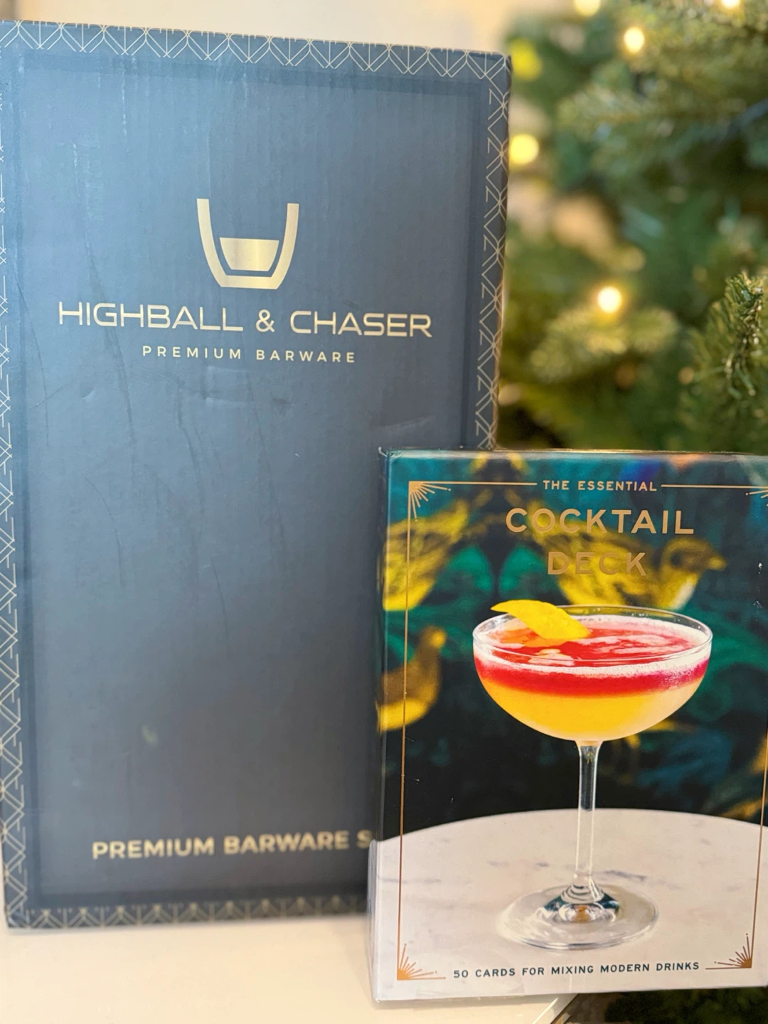 Highball & Chaser Premium Barware Set & Cocktail Deck