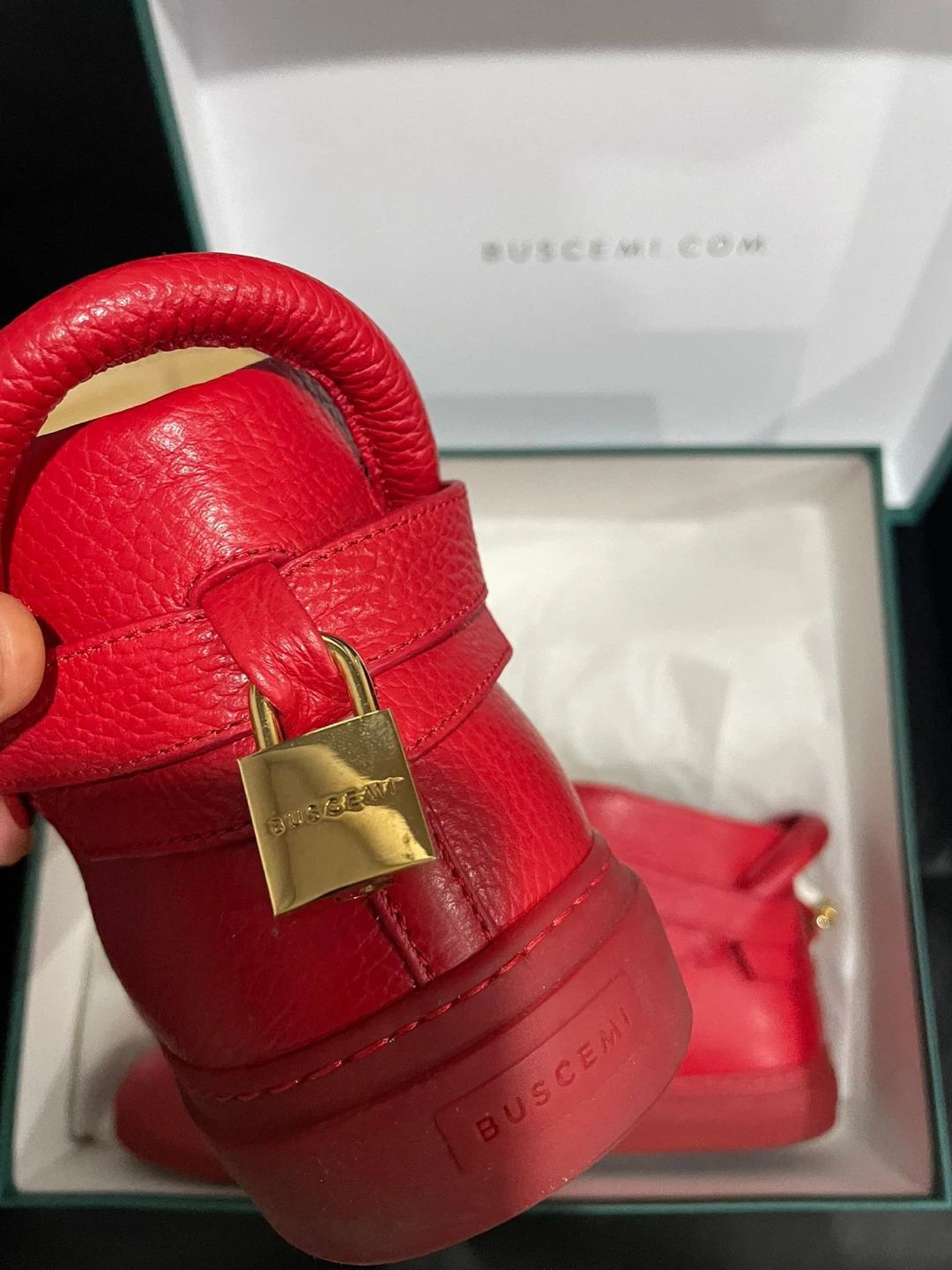 Buscemi Red High-Top Sneakers, Size 44 - photo 3