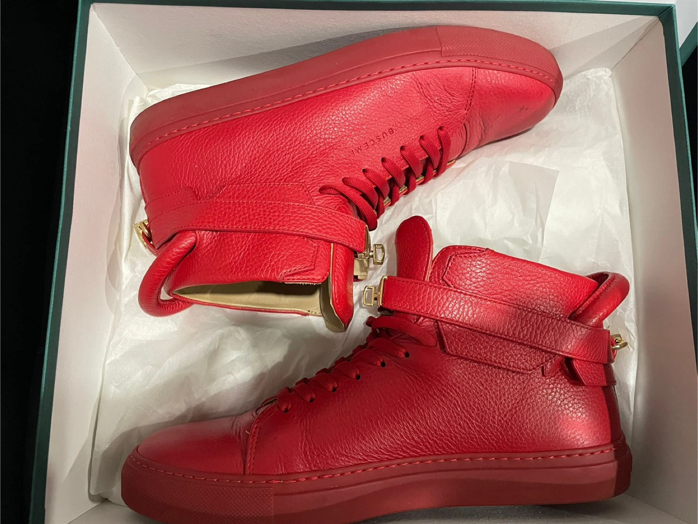 Buscemi Red High-Top Sneakers, Size 44