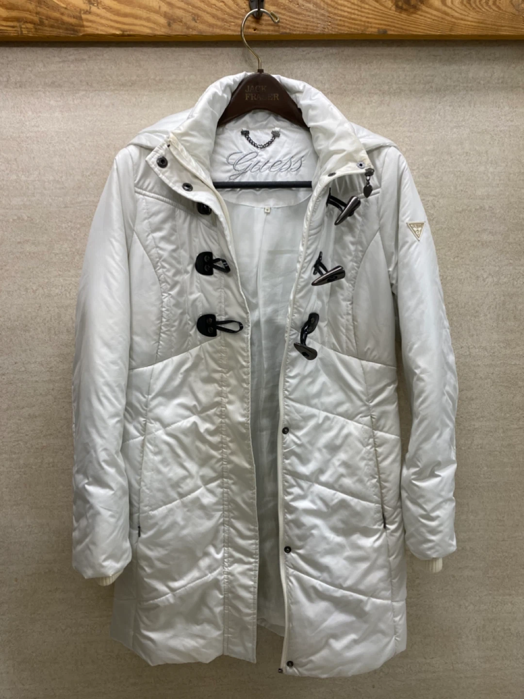 GUESS Hooded Puffer Coat w/ Toggle Closures Winter Jacket - S - photo 3