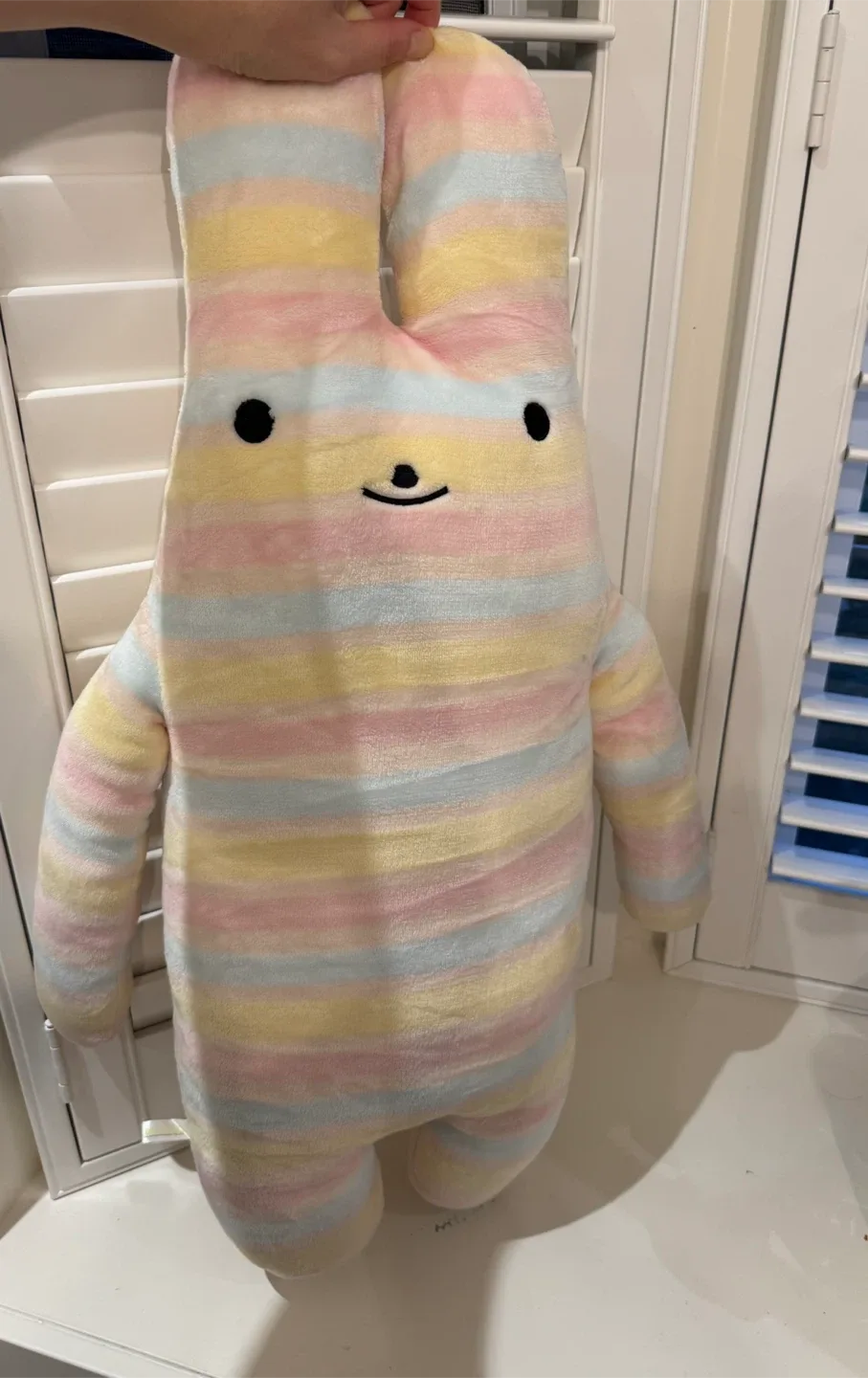 Pastel Striped super soft Plush Bunny
