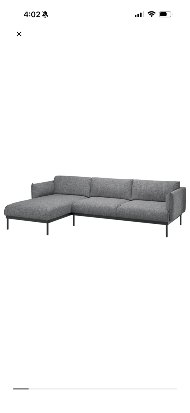 MOVING SALE Ikea L shaped sofa with chaise - photo 2