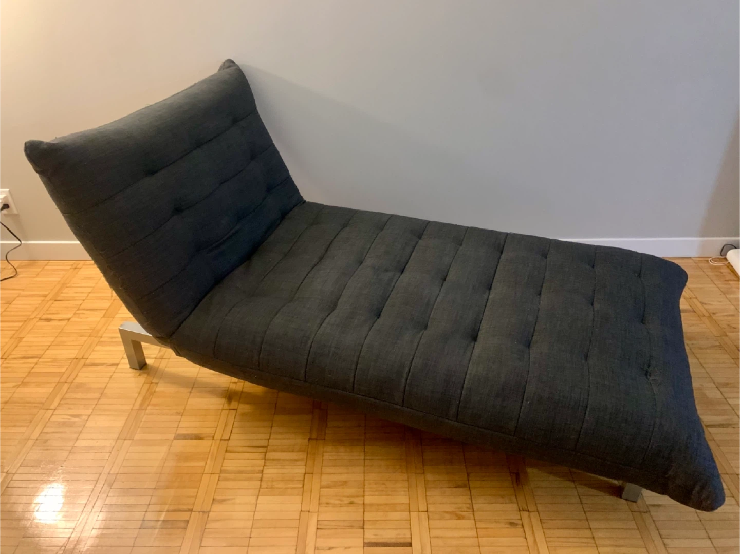 Dark Grey Chaise Lounge