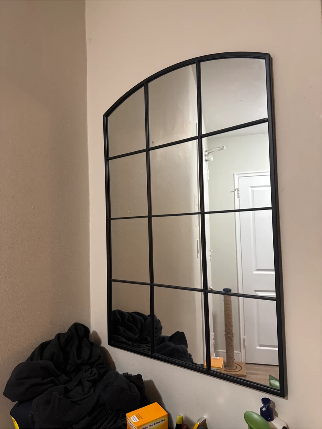 Arched Window Pane Mirror - photo 3