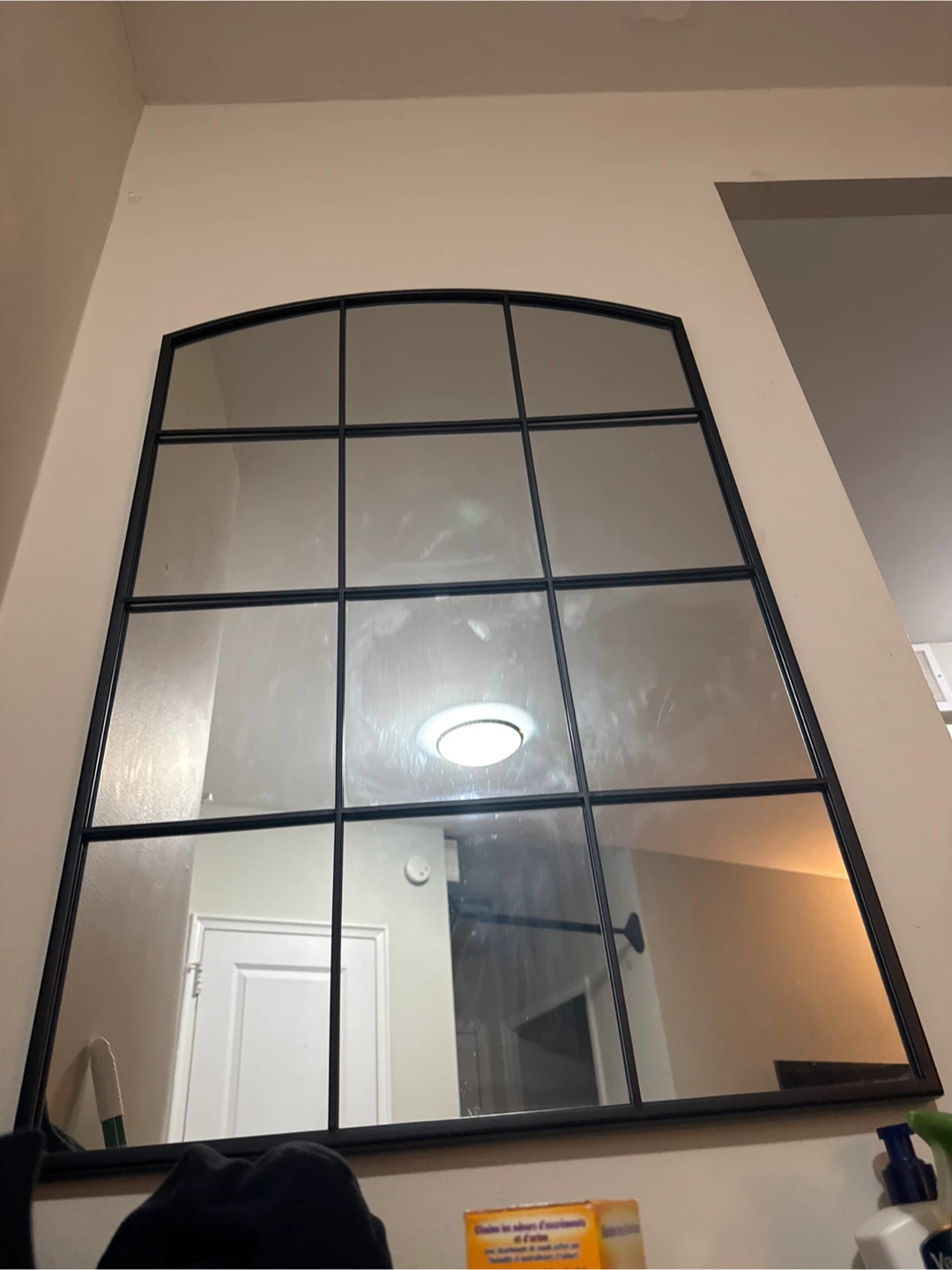 Arched Window Pane Mirror - photo 2