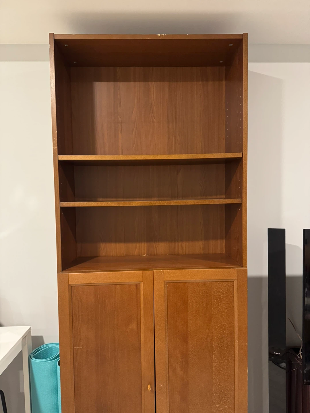 Wooden Bookcase with Doors - photo 2