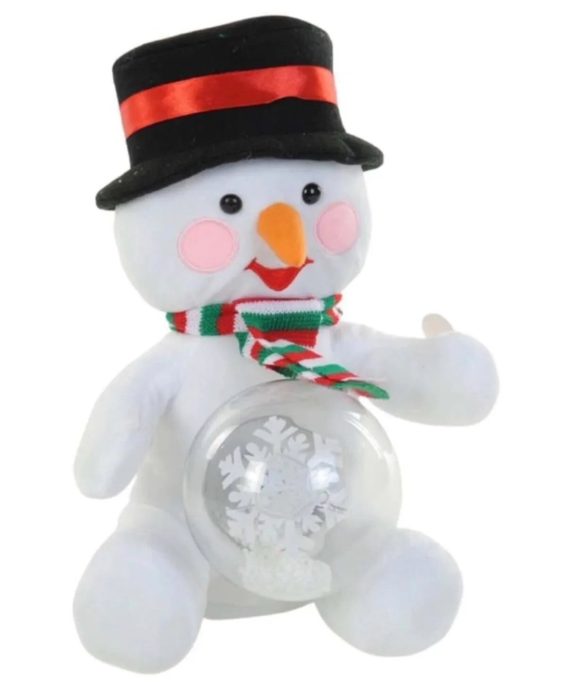 Snowman Plush with Snow Globe