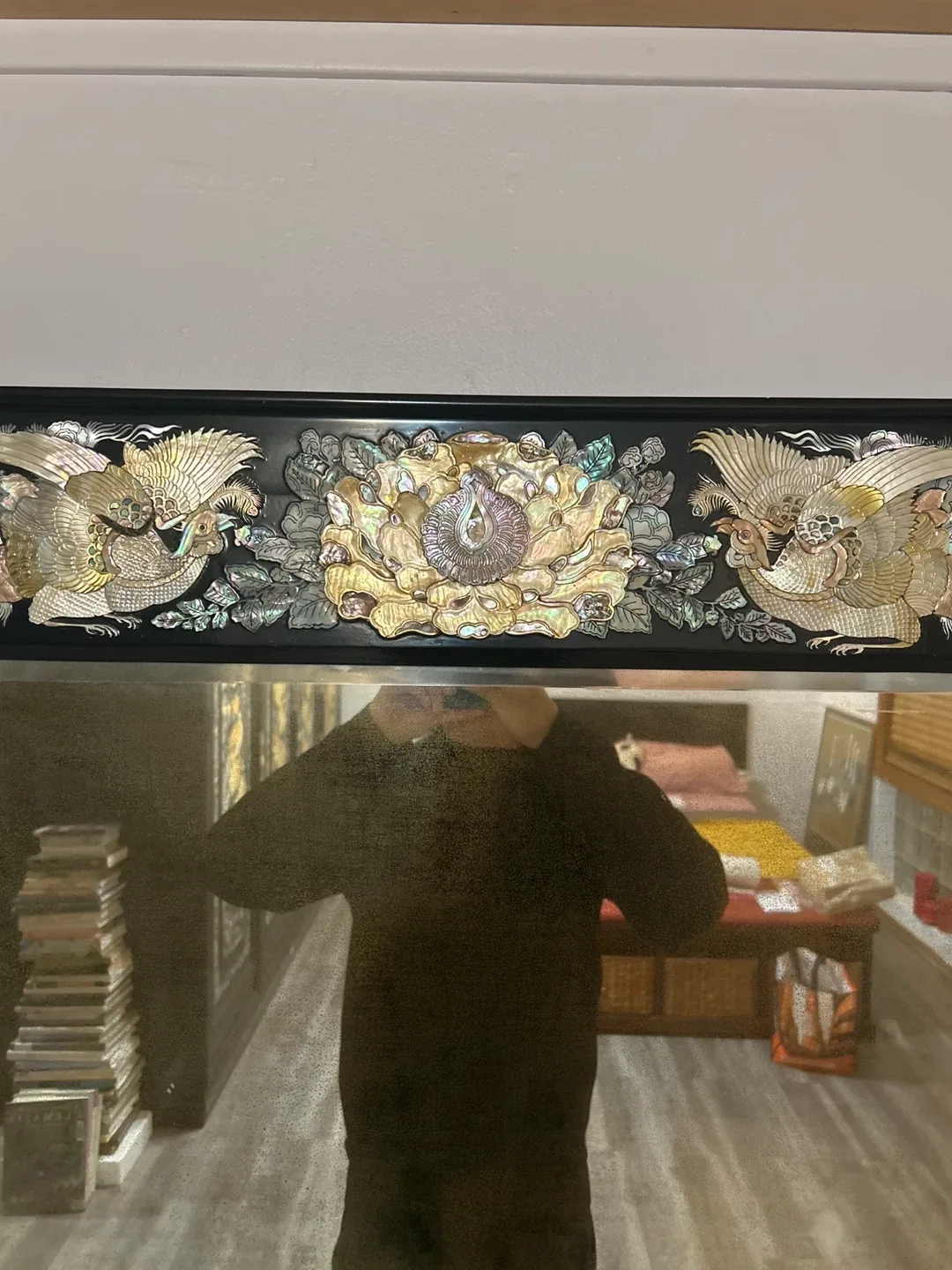 Korean Black Lacquer Dressing Cabinet With Intricate MOP Inlay image indicator(2)