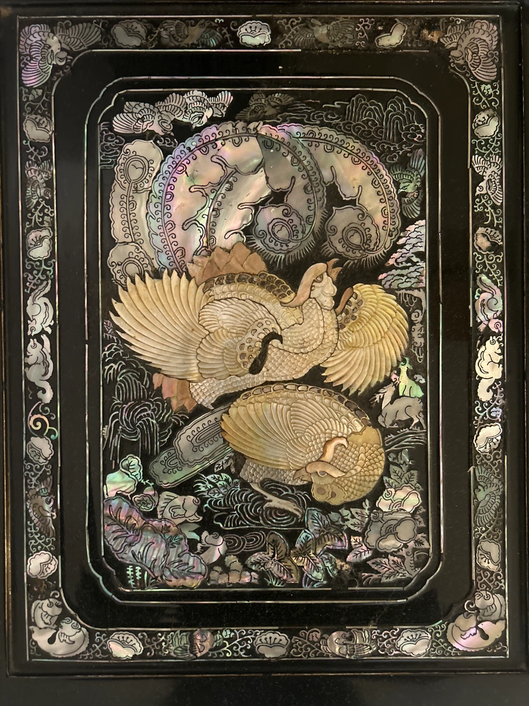 Korean Black Lacquer Dressing Cabinet With Intricate MOP Inlay - photo 3