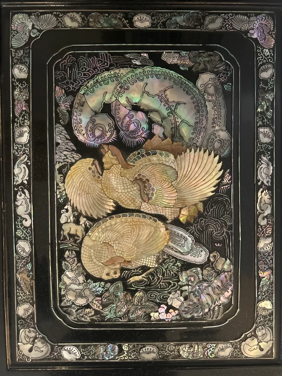 Korean Black Lacquer Dressing Cabinet With Intricate MOP Inlay image indicator(4)