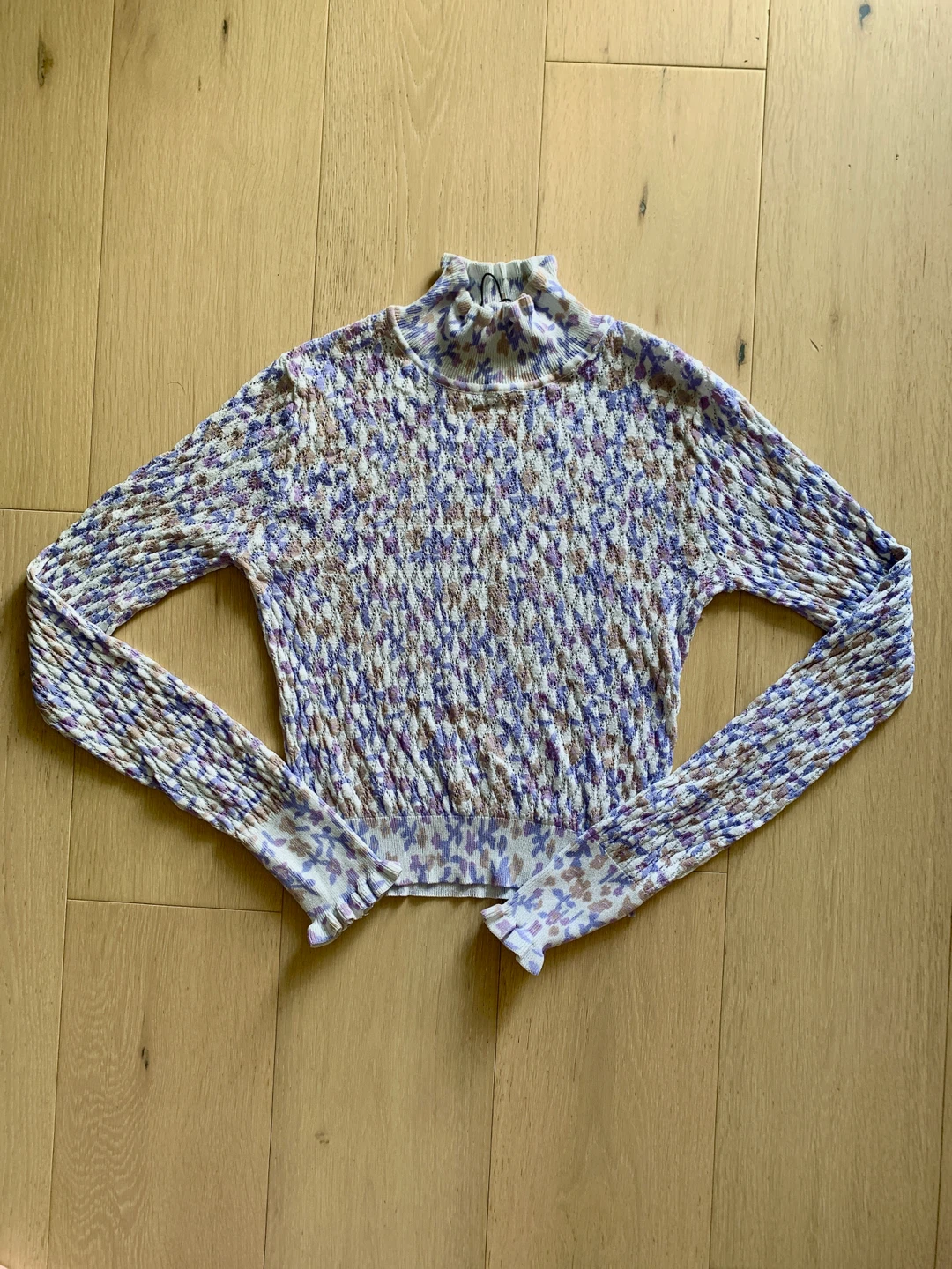 New Zara Floral Knit Top - Size Small - photo 3
