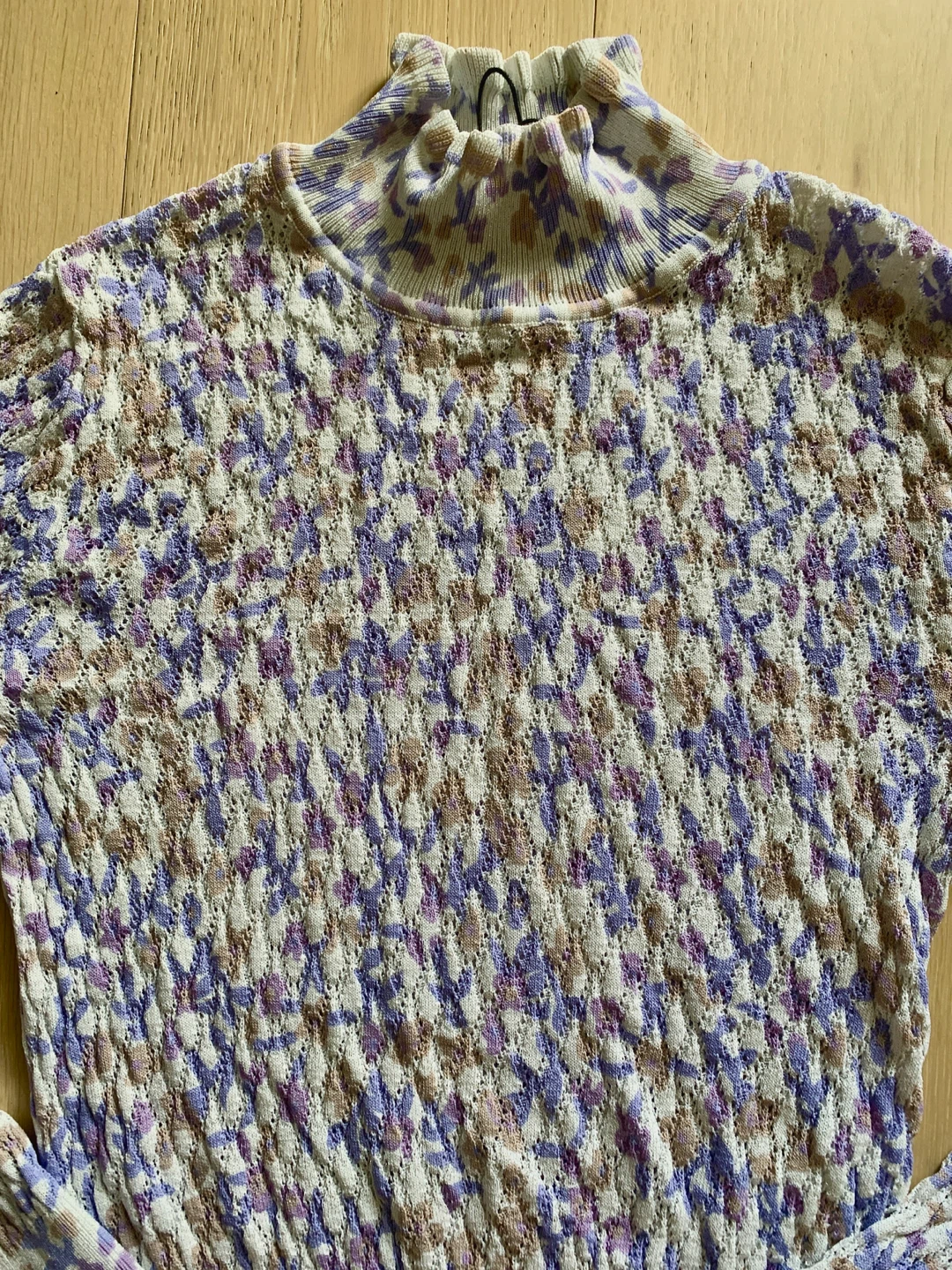 New Zara Floral Knit Top - Size Small - photo 4