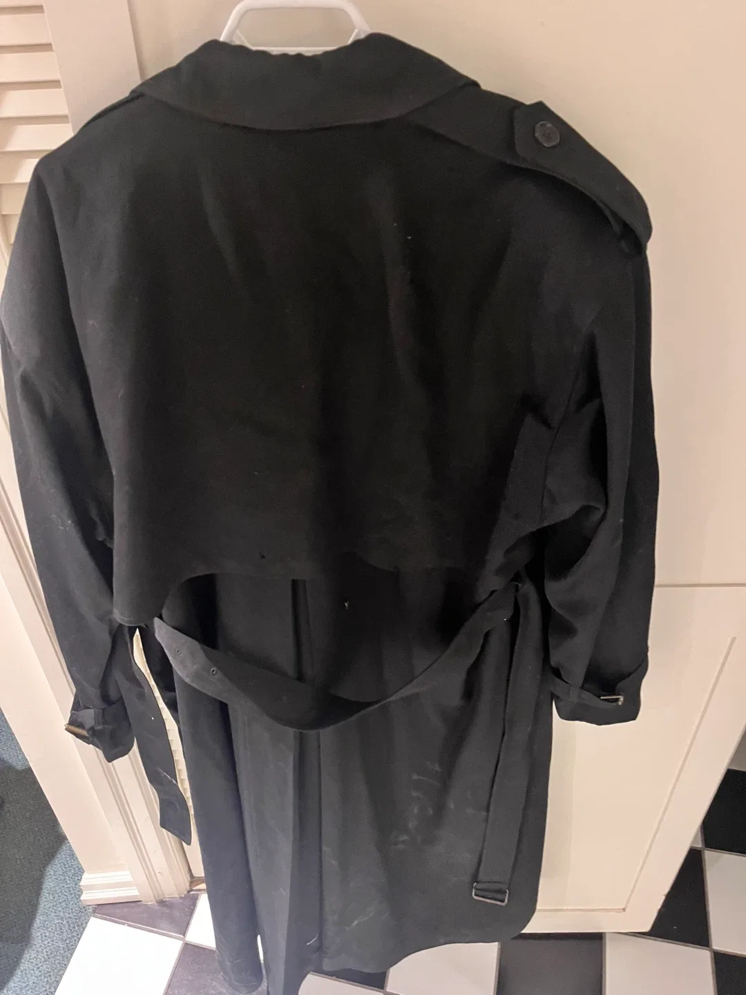 Paolo Barone Black Wool Trench Coat image indicator(4)