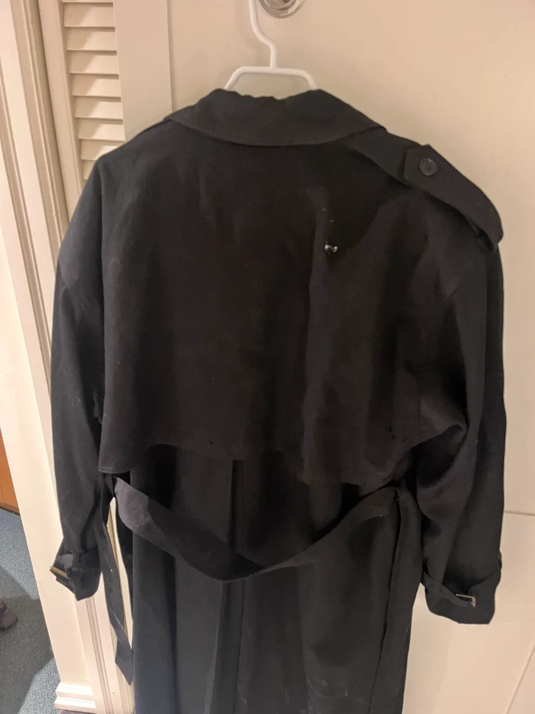 Paolo Barone Black Wool Trench Coat image indicator(3)