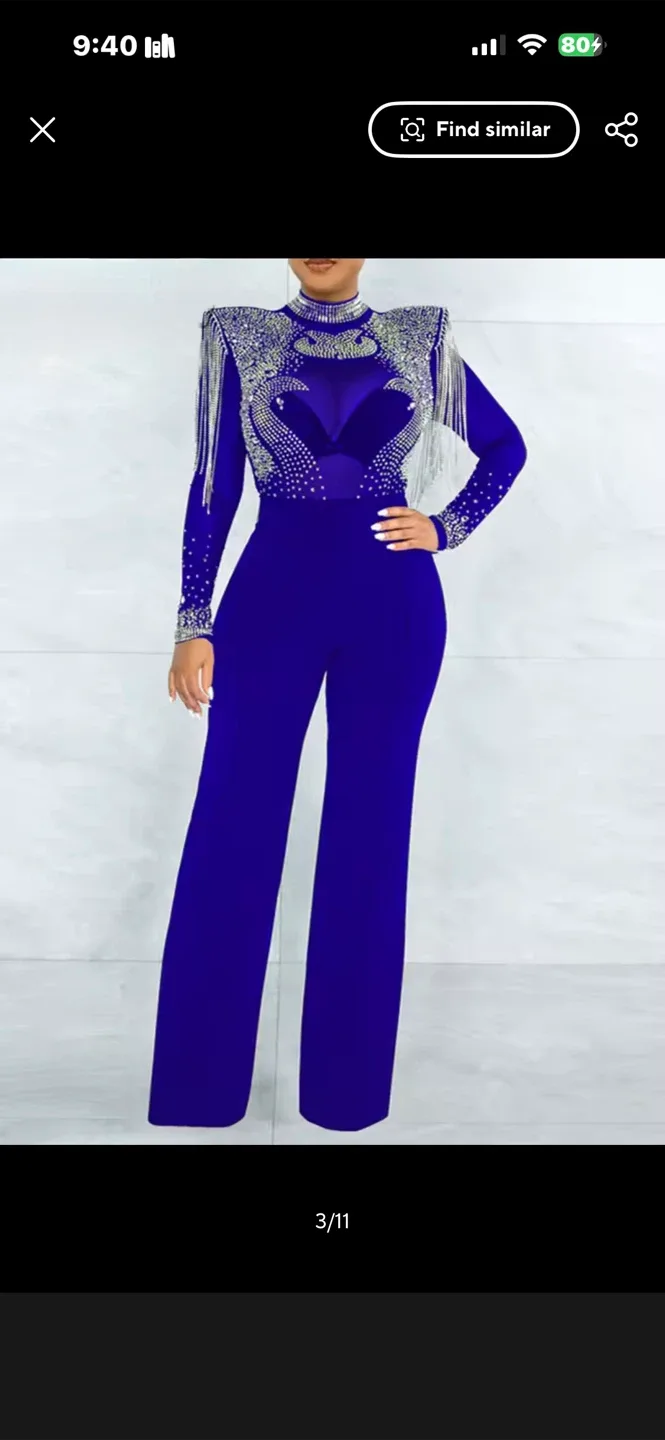 Rhinestone Fringe Jumpsuit image indicator(2)