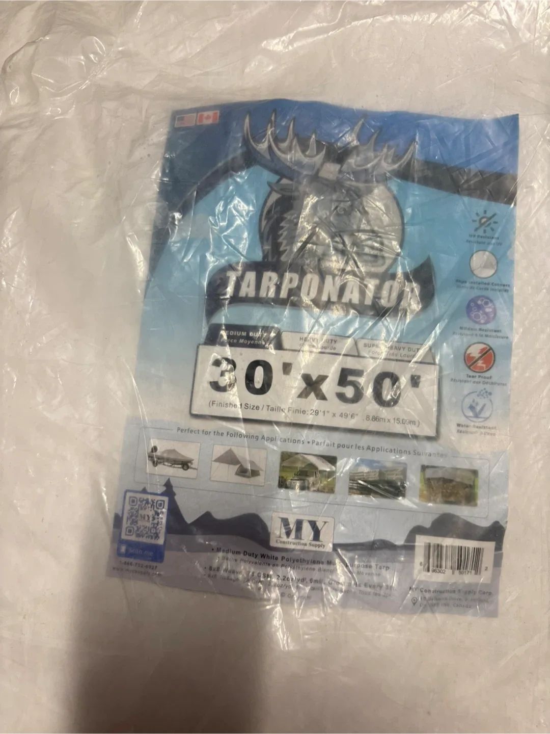 Tarponator 30' x 50' Tarp - Medium Duty image indicator(2)