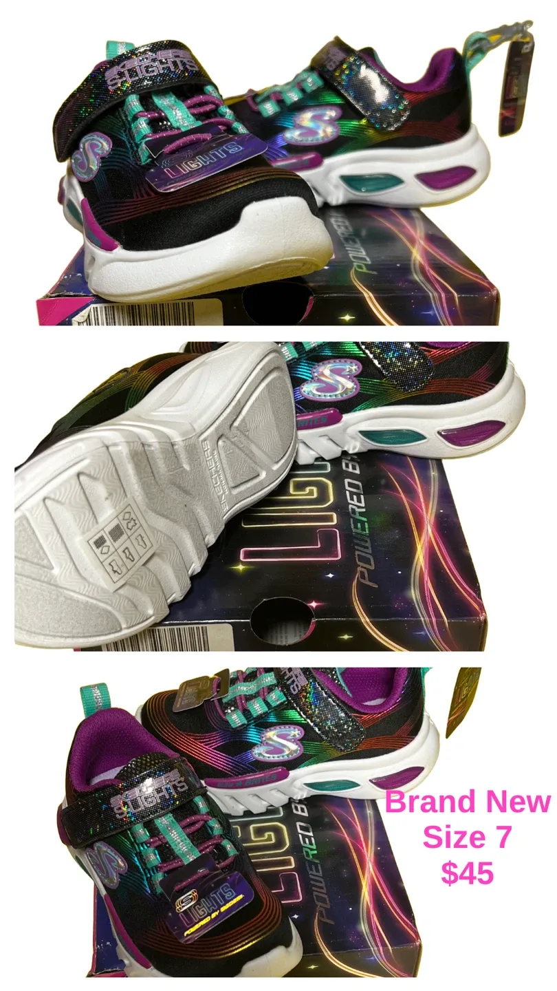 Brand New Skechers Lights Toddler Shoes - Size 7
