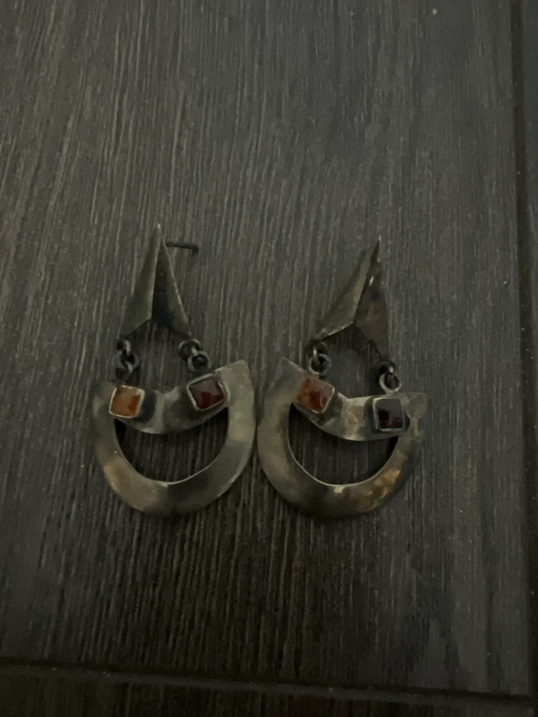 Pair of Silver Dangle Earrings