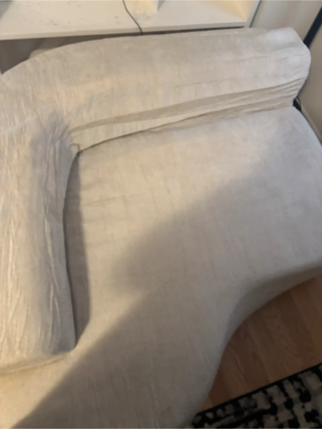 Unique Curved Sofa couch with 2 Pillows- AS IS image indicator(3)