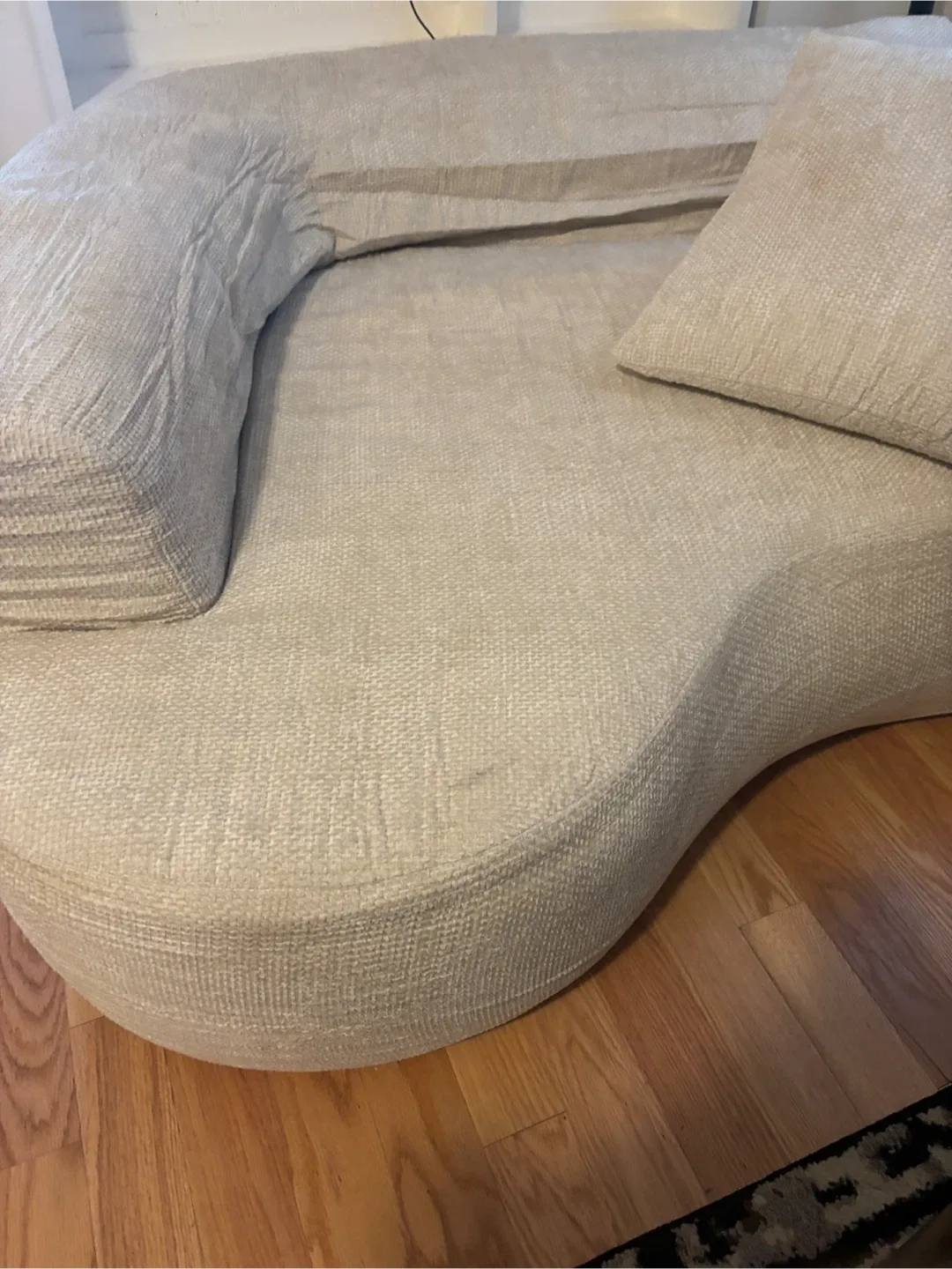 Unique Curved Sofa couch with 2 Pillows- AS IS image indicator(2)