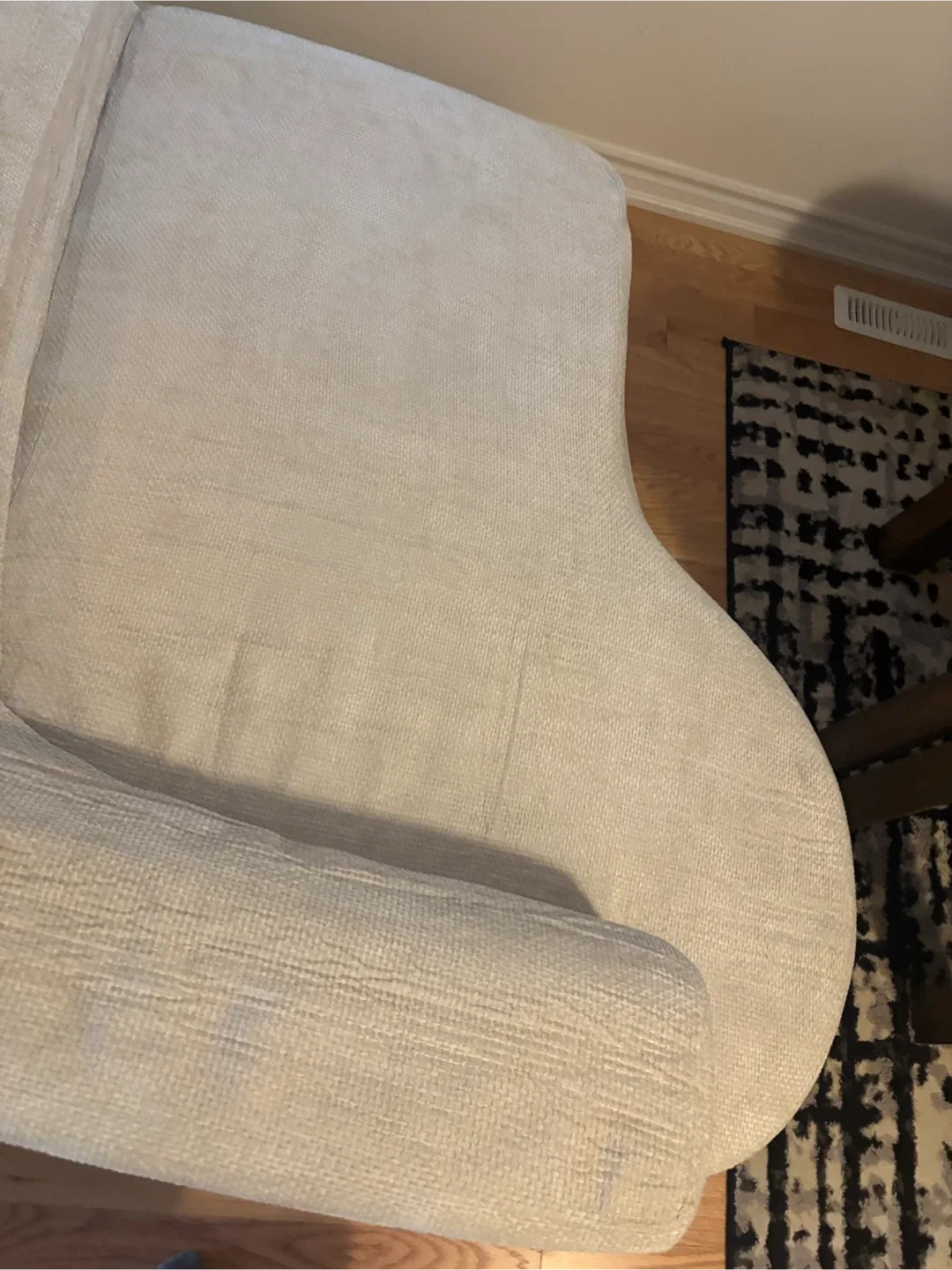 Unique Curved Sofa couch with 2 Pillows- AS IS image indicator(8)