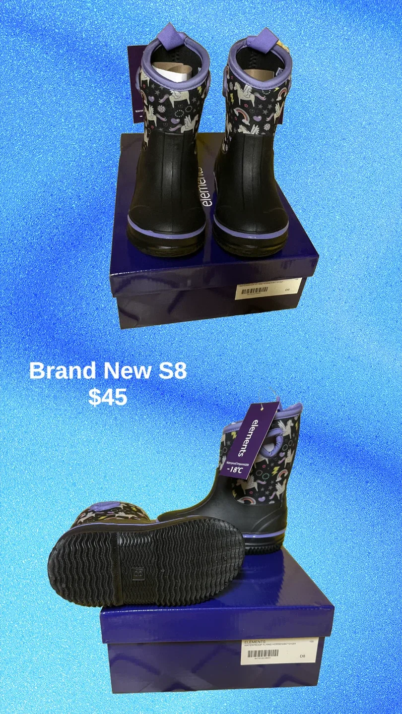 Brand New Elements Kids' Winter Boots - Size 8