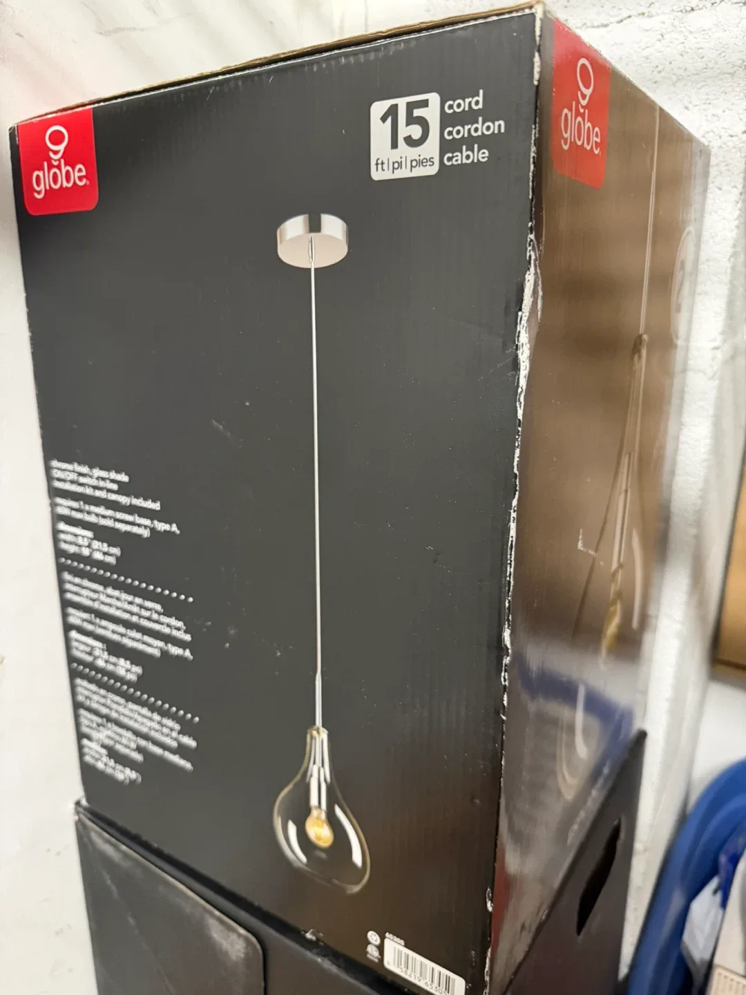 Globe Esplanade Plug-In Pendant Light - Chrome Finish image indicator(2)