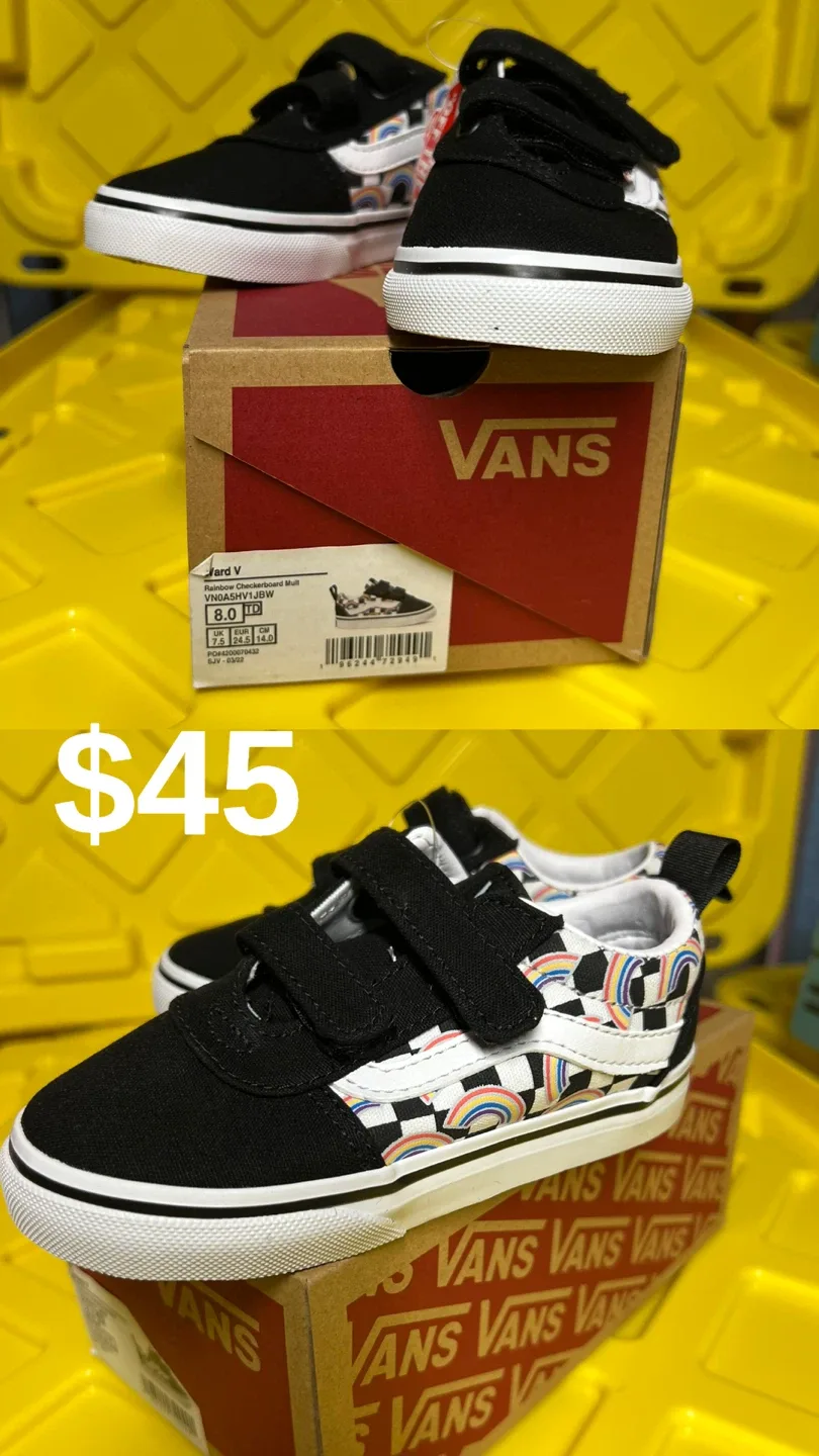 Brand New Vans Ward V Rainbow Shoes - Size 8