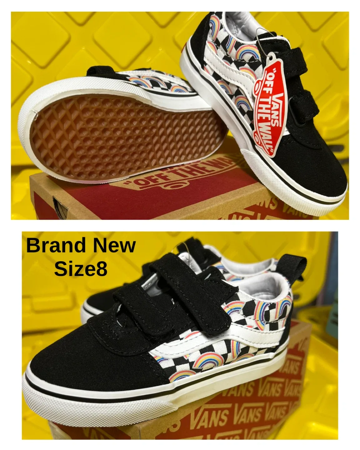 Brand New Vans Ward V Rainbow Shoes - Size 8 image indicator(2)