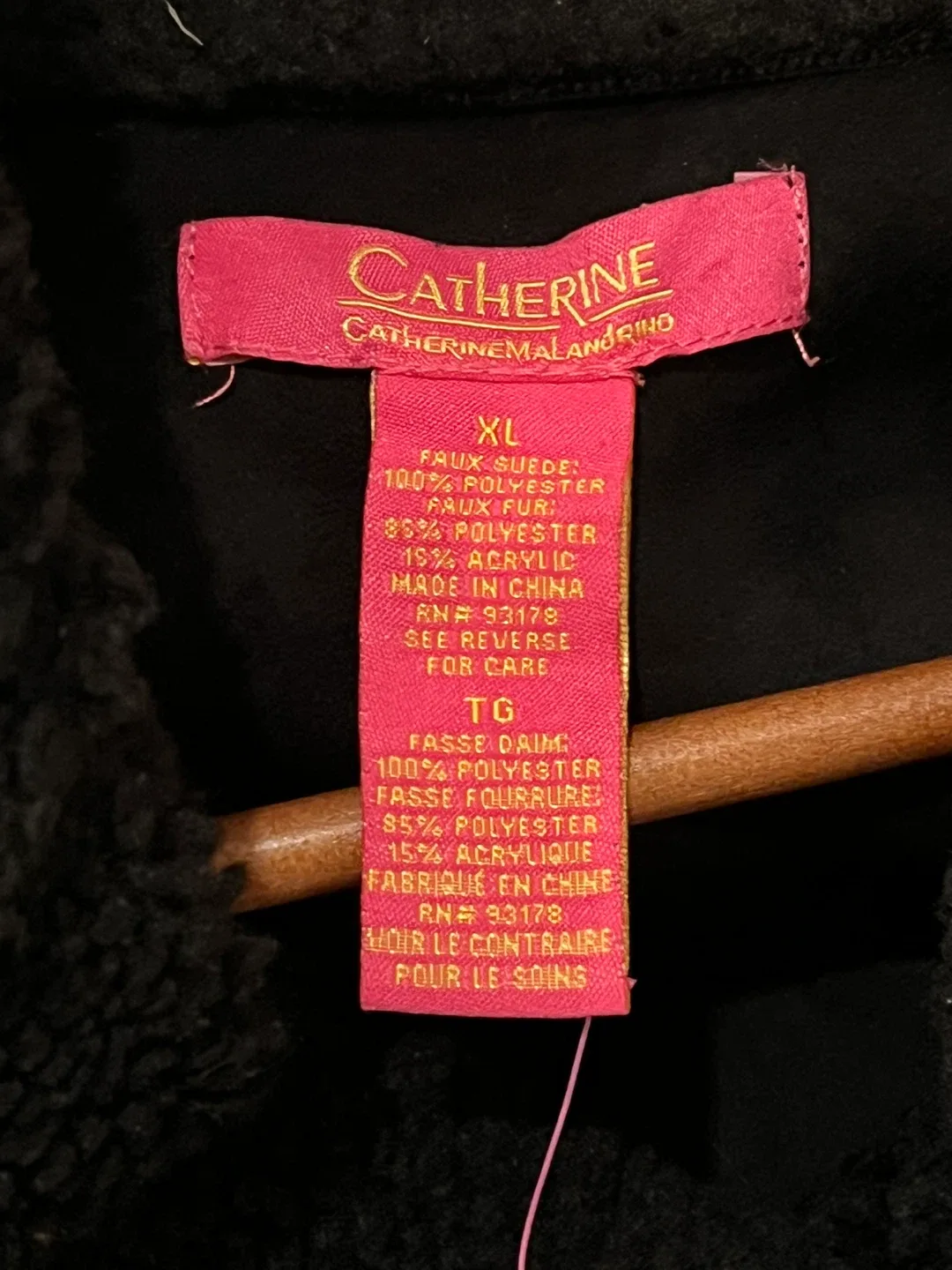 Catherine Malandrino Black Faux Suede Jacket XL image indicator(3)