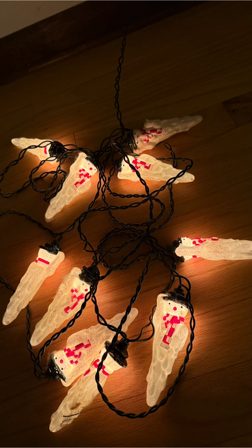 Vintage Snowman String Lights