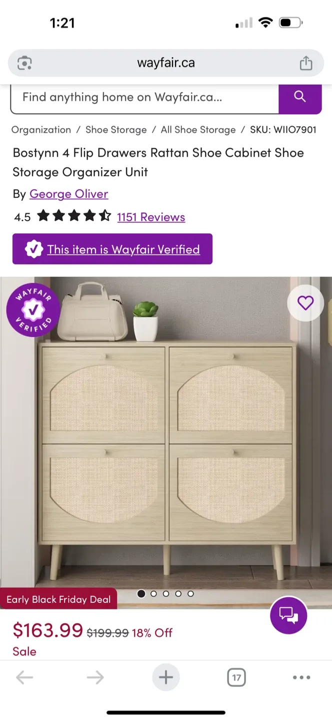 George Oliver Bostynn Rattan Shoe Cabinet image indicator(2)