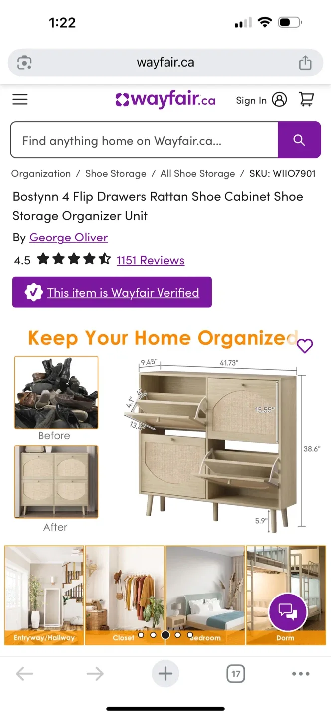 George Oliver Bostynn Rattan Shoe Cabinet image indicator(3)