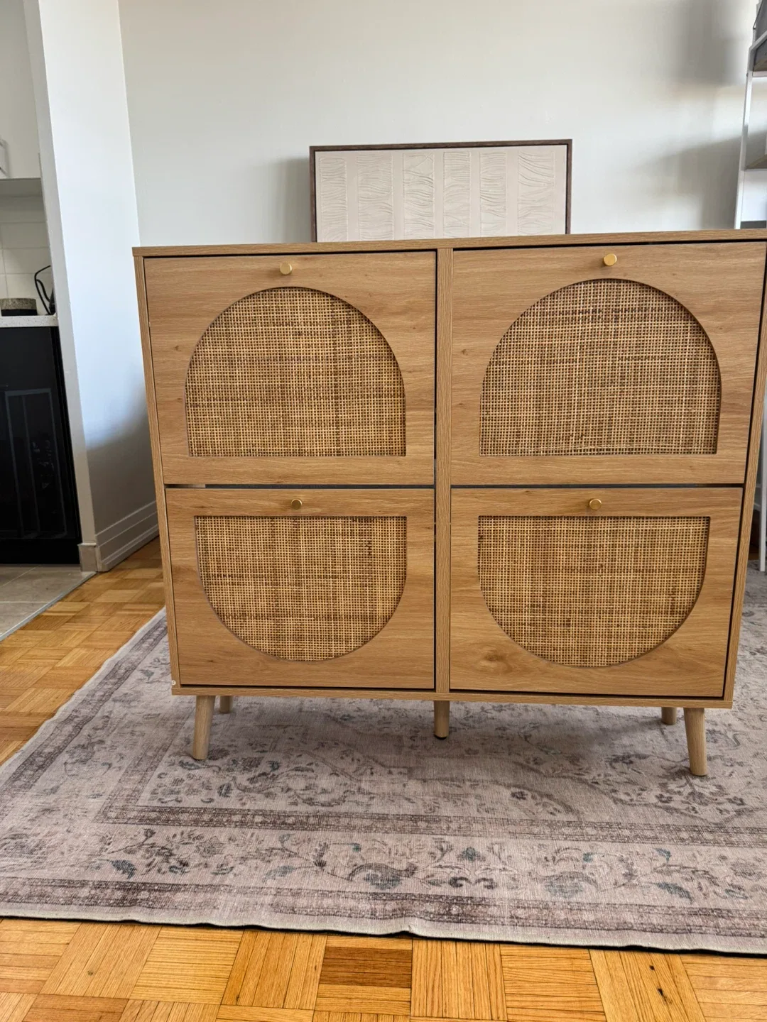 George Oliver Bostynn Rattan Shoe Cabinet