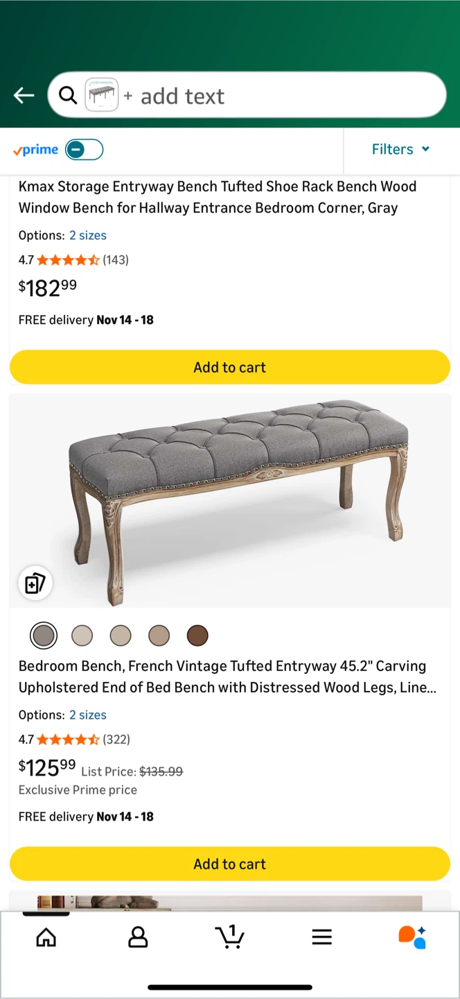 Kmax Storage Entryway Bench - Gray - photo 3