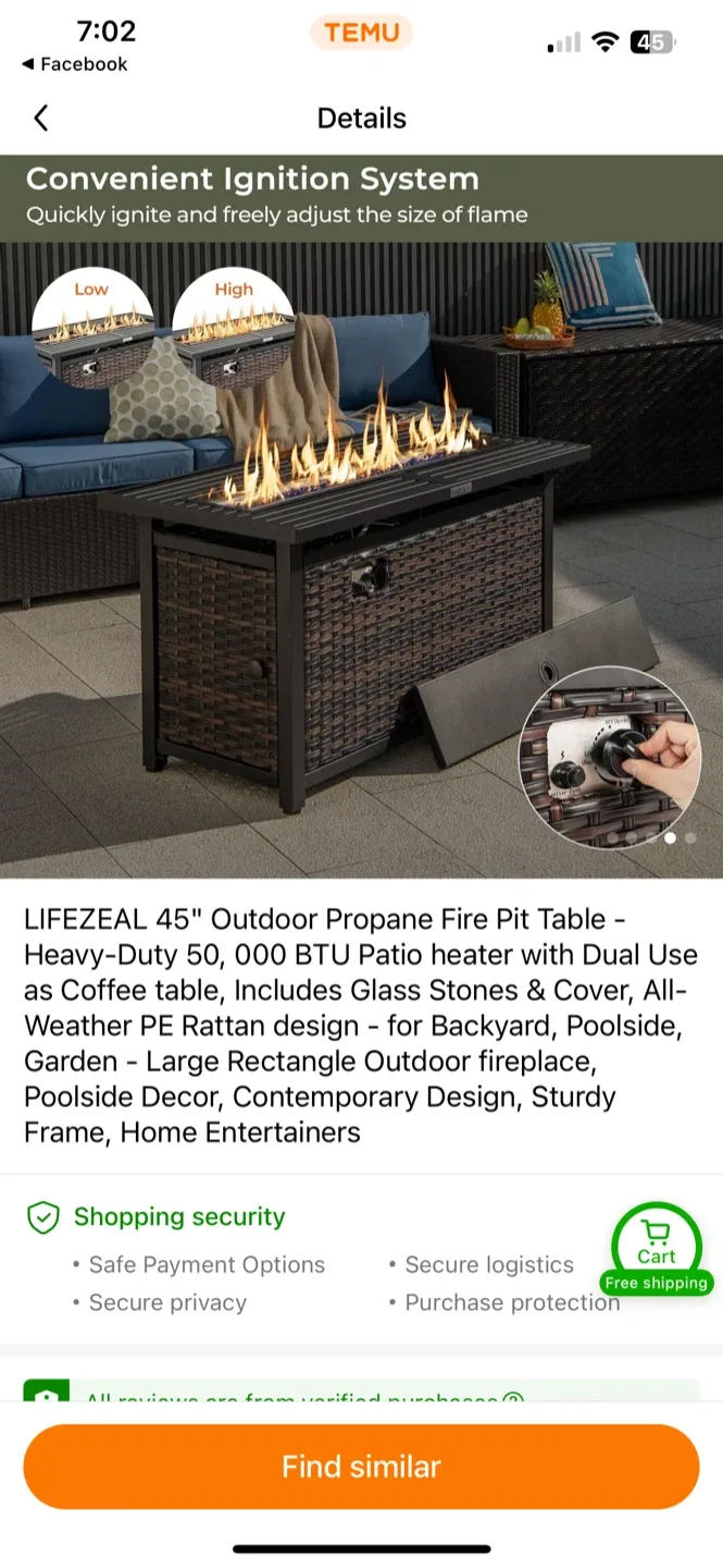 Brand new fire table $325 image indicator(2)