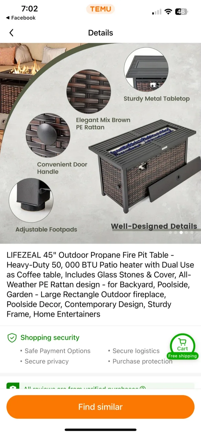 Brand new fire table $325 image indicator(3)