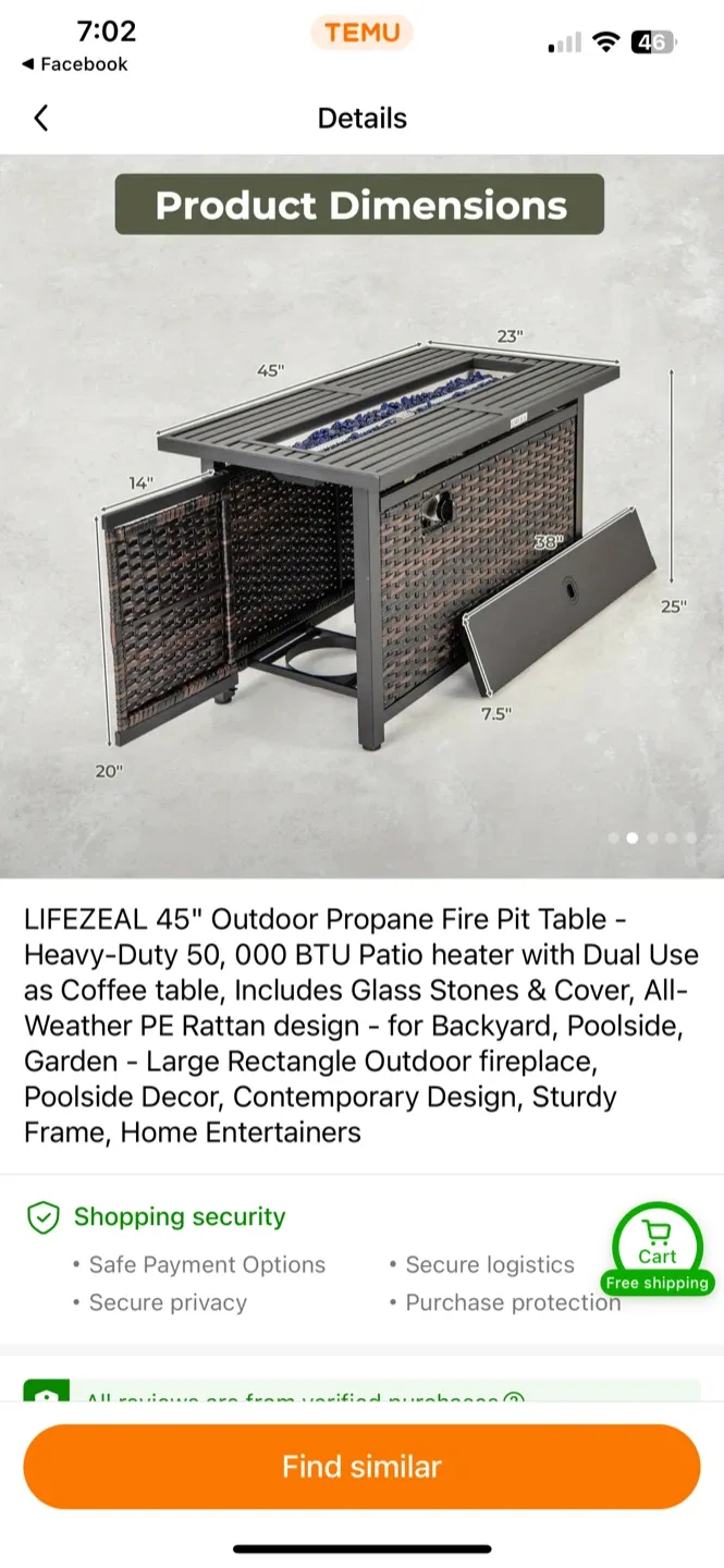 Brand new fire table $325 image indicator(4)